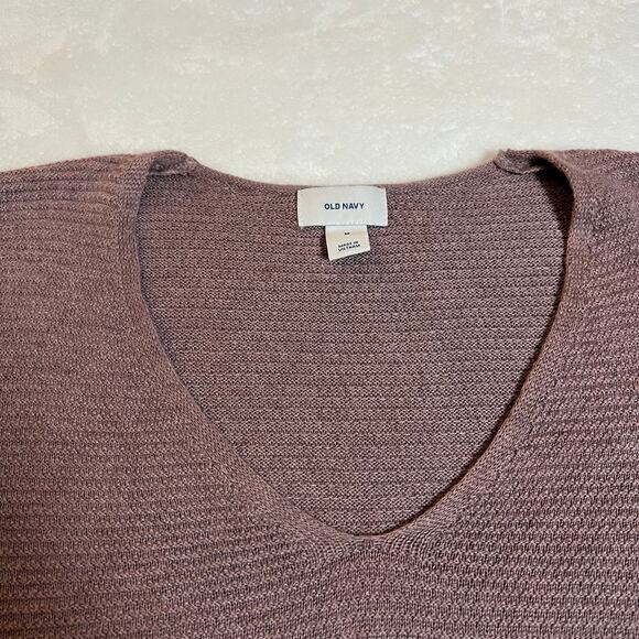 Old Navy Textured V-Neck Tunic Sweater Size Medium Casual Layers Effortless - Picture 4 of 8